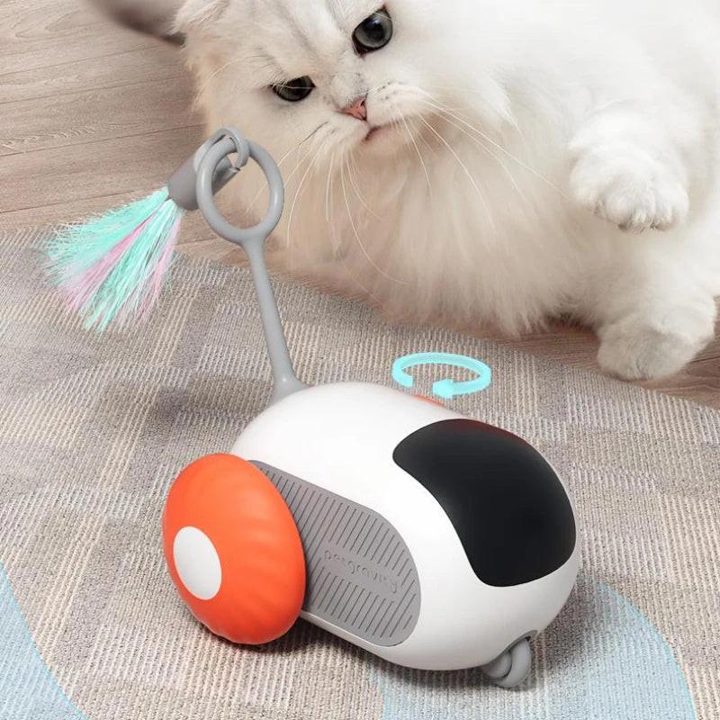 Remote Control Interactive Cat Car Toy USB Charging Chasing Automatic Self-moving Remote Smart Control Car Interactive Cat Toy Pet Products.