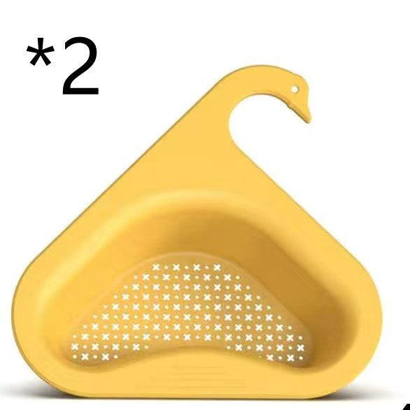 Household Sink Hanging Fruit And Vegetable Filter Water Drain Basket Kitchen Dry And Wet Separation Swan Drain Basket.
