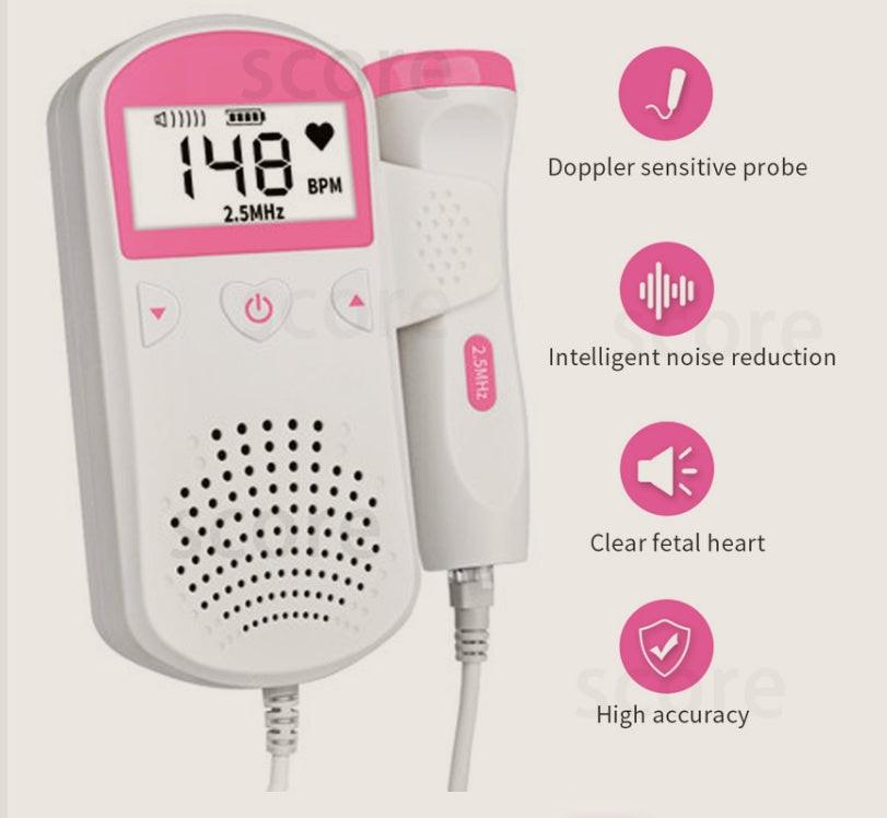 Fetal Heart Rate Monitor Home Pregnancy Baby Fetal Sound Heart Rate Detector.