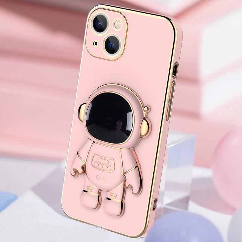 3D Astronaut Phone Case Anti-Drop Electroplating Bracket.