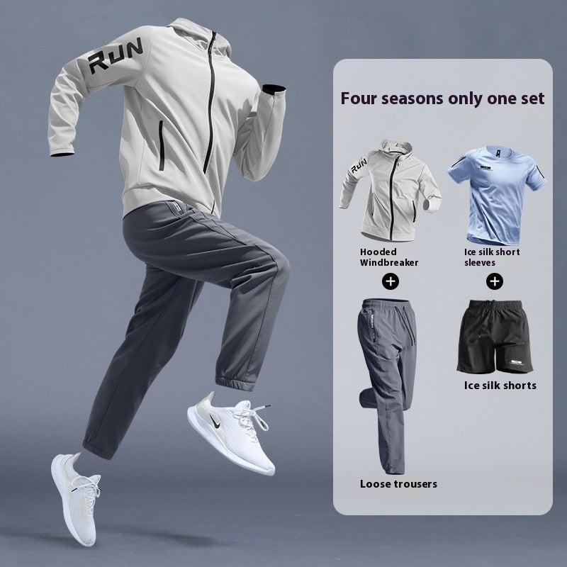 Running Sports Suit Men's Fitness Leisure Speed Training Wear.
