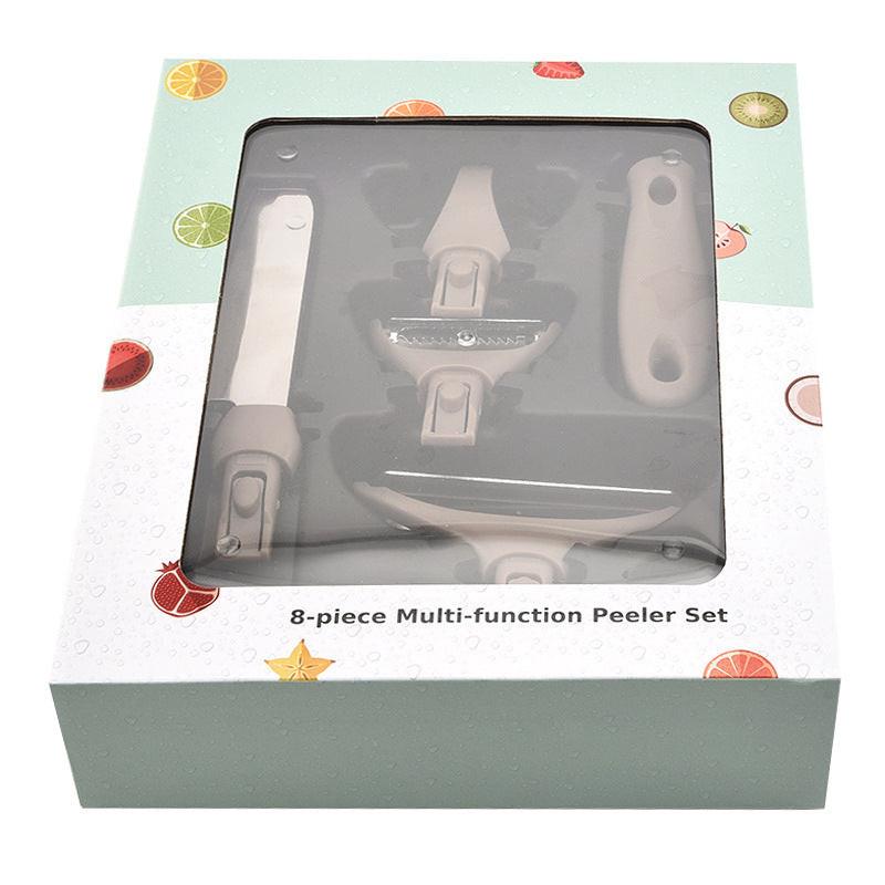 Stainless Steel Cutter Set Three Piece Set Wheat Straw Chopping Board Fruit Knife Peeler Combined Kitchen Tools.