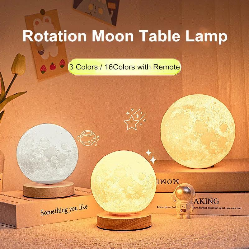 Creative 3D Magnetic Floating Levitating Moon Lamp Touch Control 3 Color Moon Light Lunar Night Light For Home Office Room Decor.