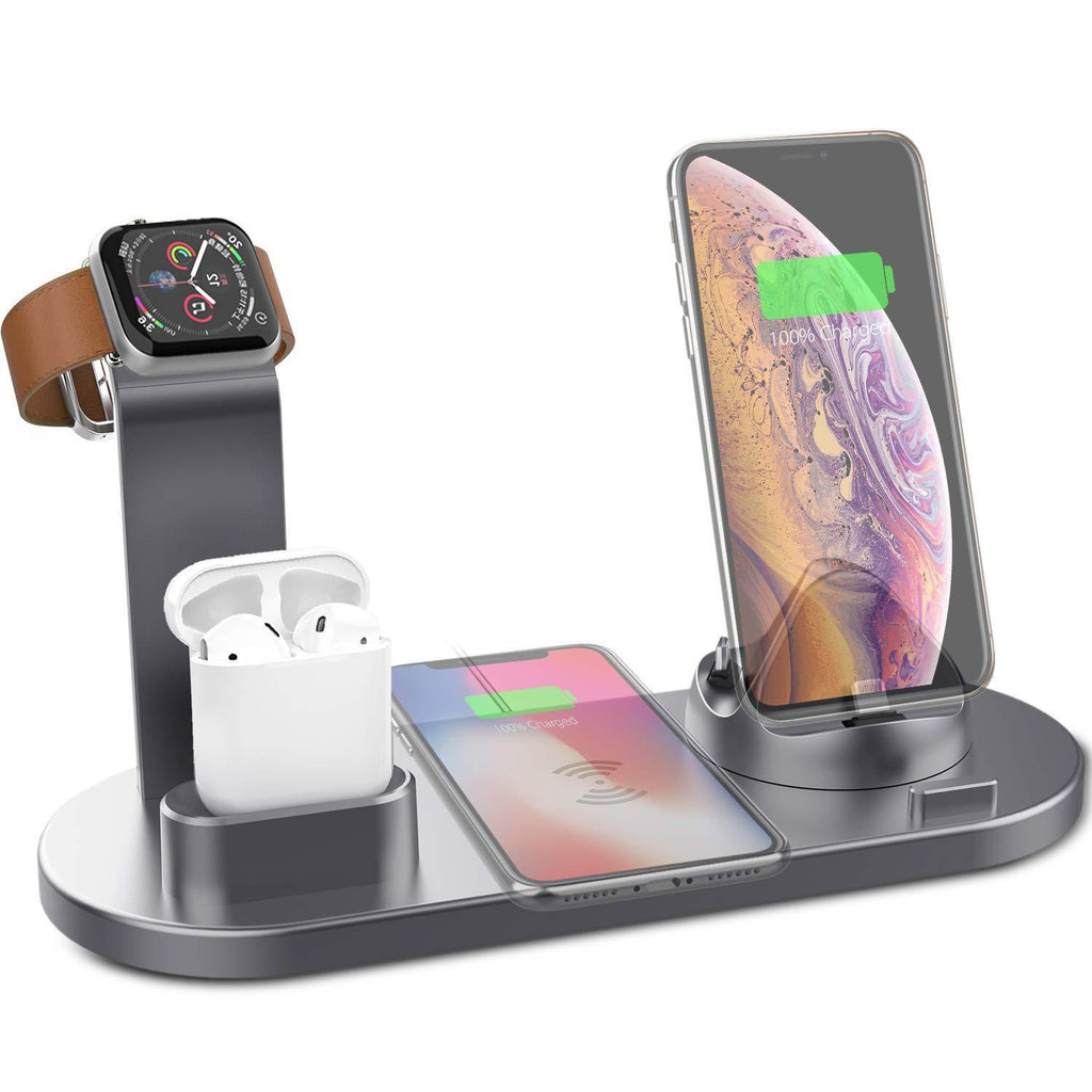 Wireless Charger 4 In 1 Charging Station For AppleIWatch Series 8 7 I-Phone 15 14 13 12 Pro Airpods Pro 3 2 Charging Stand Dock.