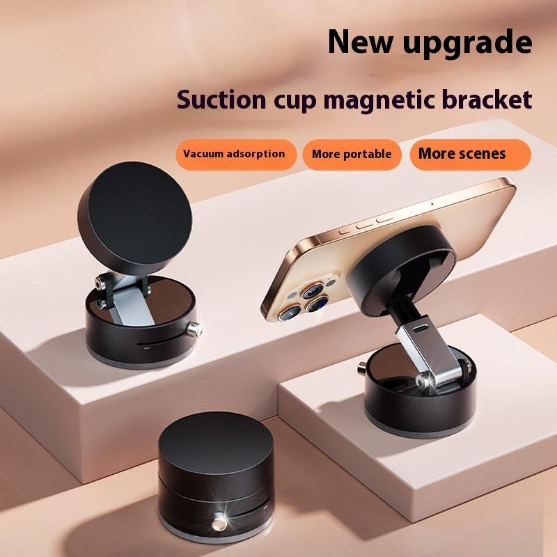 Foldable Magnetic Vacuum Car Phone Holder Foldable Suction Cup With Suction Cup Hands-Free Navigation For Smart Phone.