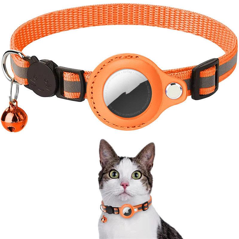 Reflective Collar Waterproof Holder Case For Airtag Air Tag Airtags Protective Cover Cat Dog Kitten Puppy Nylon Collar.