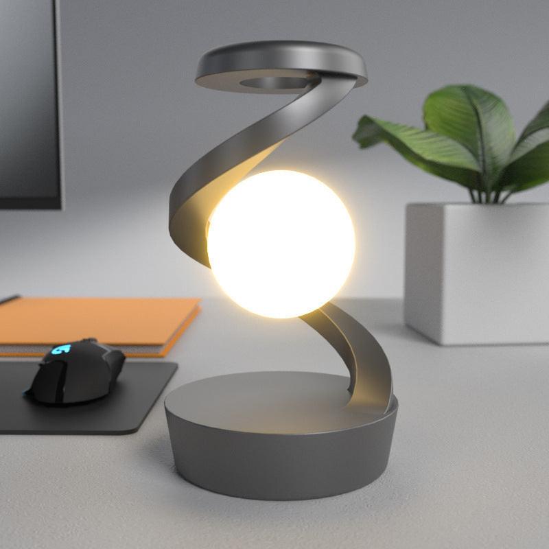 Rotating Moon Desk Lamp With Phone Wireless Charging Sensor Control Table Lamps Decorative Desktop Lamp Small Night Lamp Home Decor.