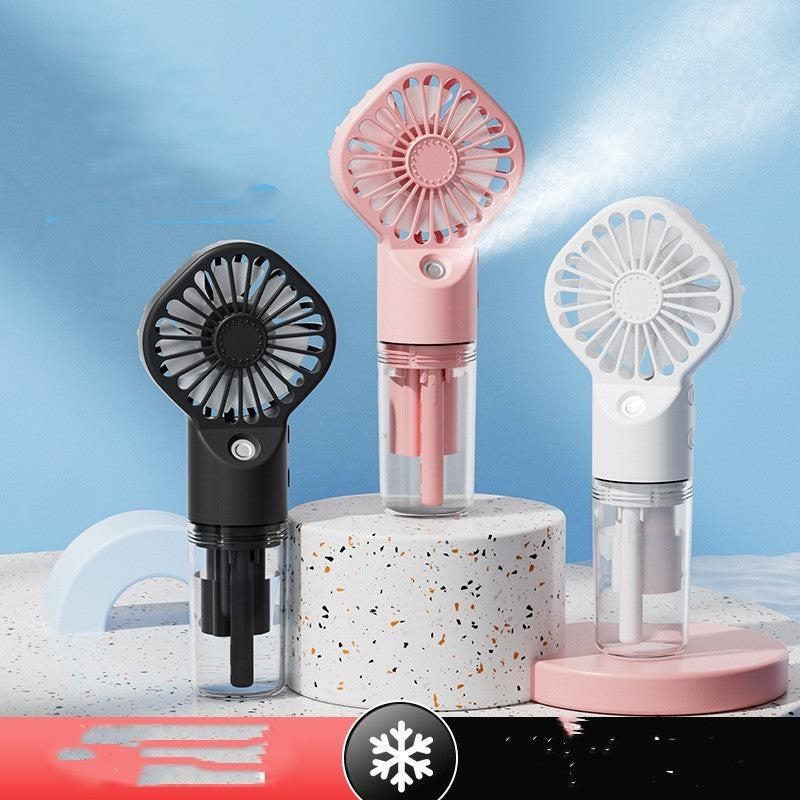 Strong Power Spray Humidification Small Mist Fan Humidification Usb Charging Portable Fan Icy And Refreshing Fan Water Supplement.
