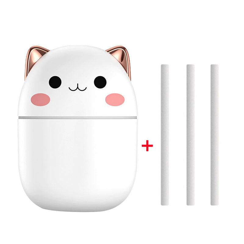 Air Humidifier Cute Cat Ultra-Silent USB Office Household Bedroom Car Aromatherapy Air Purifier With Led Cool Mist Spray.