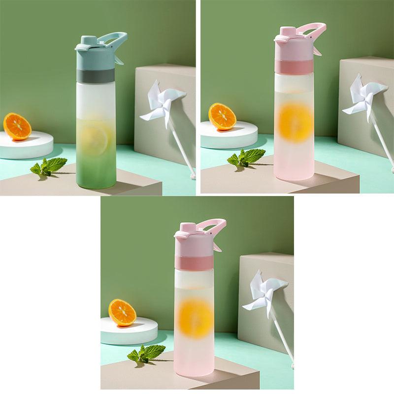 Spray Water Bottle For Girls Outdoor Sport Fitness Water Cup Large Capacity Spray Bottle Drinkware Travel Bottles Kitchen Gadgets.