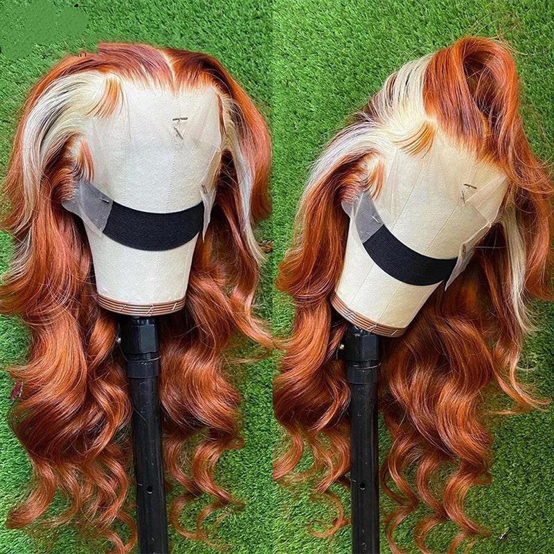 4X4 Human Hair Wig Head Cover Highlights 613.