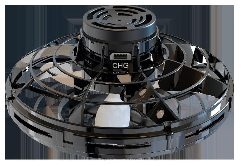 Mini Fingertip Gyro Interactive Decompression Toy Drone LED UFO Type Flying Helicopter Spinner Toy Kids.