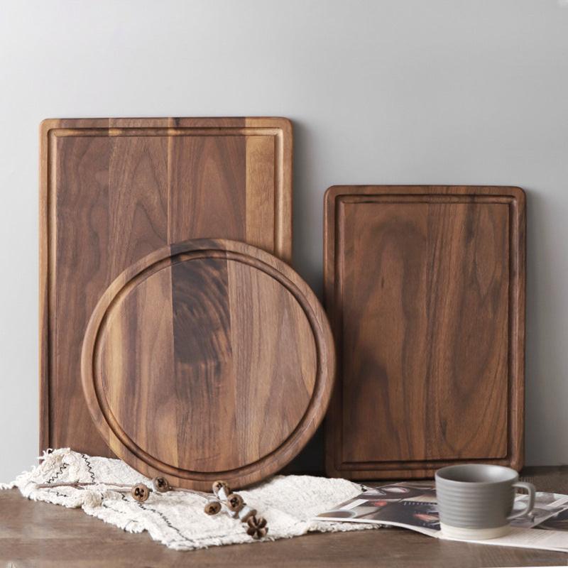 Black Walnut Wood Cutting Board Creative Whole Tray Fruit Chopping Cutting Board Wood Chopping Blocks For Kitchen.