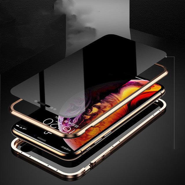 Phone Case Anti-peep Magnetic Protective Shell Magnetic Privacy Glass Case For Phone.