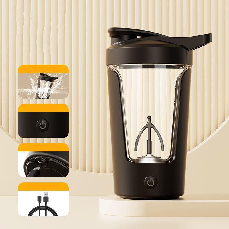 400ML 14oz Electric Protein Powder Mixing Cup Automatic Shaker Mixer Shake Bottle Milk Coffee Blender Kettle Fro Gym 1200mAh.