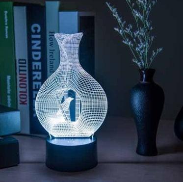 Creative 3D night light LED lamp.