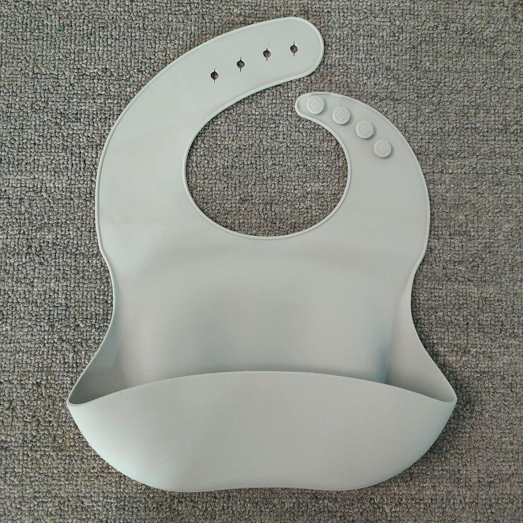 Soft Waterproof Silicone Baby Bib with Food Catcher, Baby Silicone Bib.
