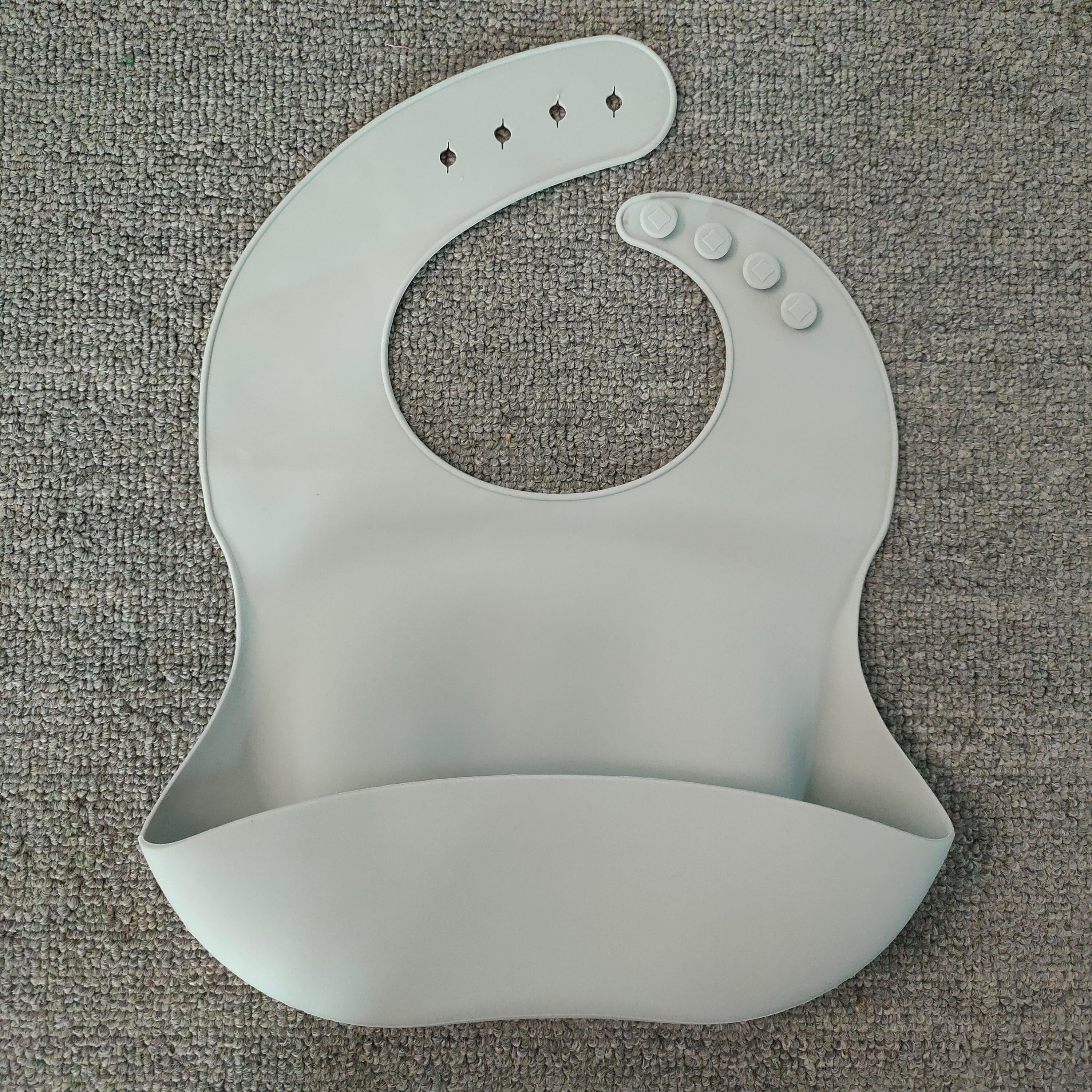 Soft Waterproof Silicone Baby Bib with Food Catcher, Baby Silicone Bib.