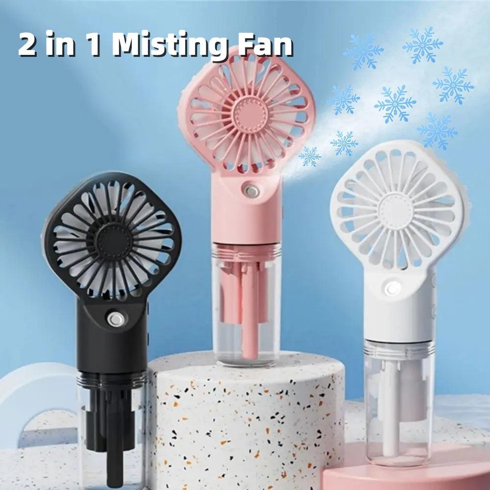 Strong Power Spray Humidification Small Mist Fan Humidification Usb Charging Portable Fan Icy And Refreshing Fan Water Supplement.
