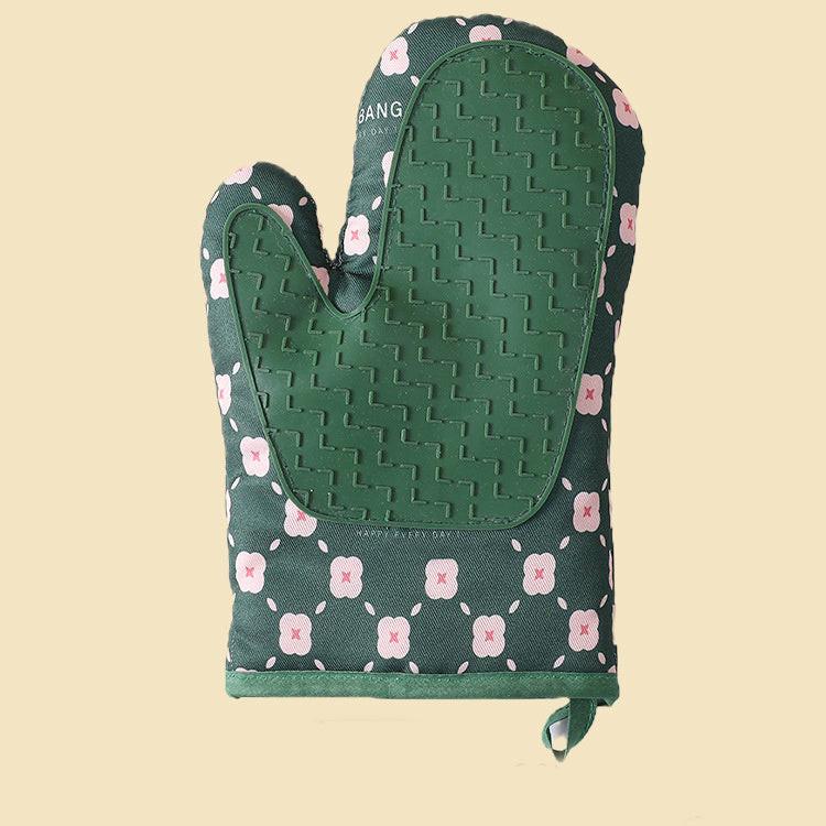 Anti-Scalding Microwave Cotton Non-Slip Insulation Gloves Oven Mitts  Kitchen Heat Resistant Thickened Cotton Heat Insulation Microwave Oven Oven Anti Scalding Household Gloves Baking Tools.