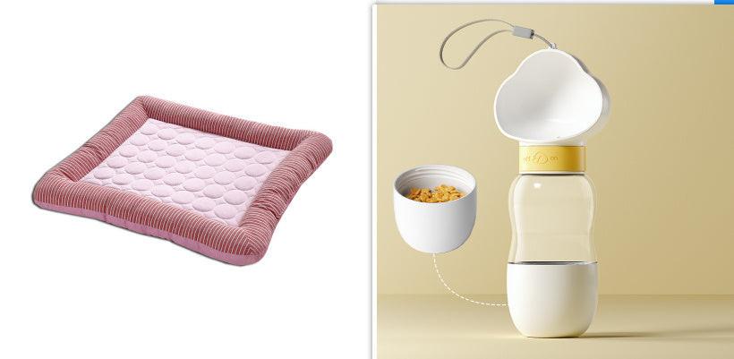 Pet Cooling Pad Bed For Dogs Cats Puppy Kitten Cool Mat Pet Blanket Ice Silk Material Soft For Summer Sleeping  Blue Breathable.