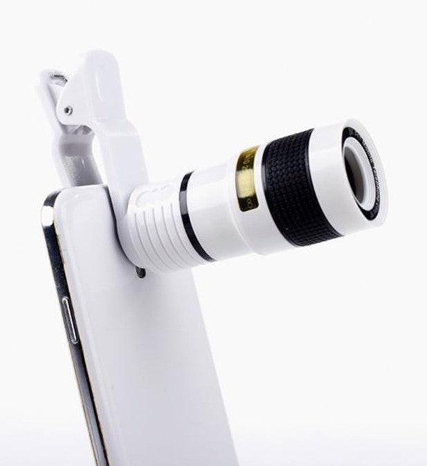 Zoom Mobile Phone Clip-On Retractable Telescope Camera Lens For  Galaxy S3 S4 S5 S6 S7 Edge Phone.