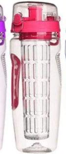 32Oz Fruit Infusing Infuser Water Bottle Water Fruit Bottle BPA Free Plastic Sport Fruit Infuser Water Bottles With Infuser Juice Shaker Drink Bottle Of Water.