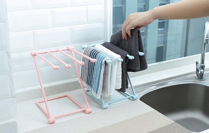 Foldable Dishcloth Shelf Kitchen Accessories Gadget Organizer.