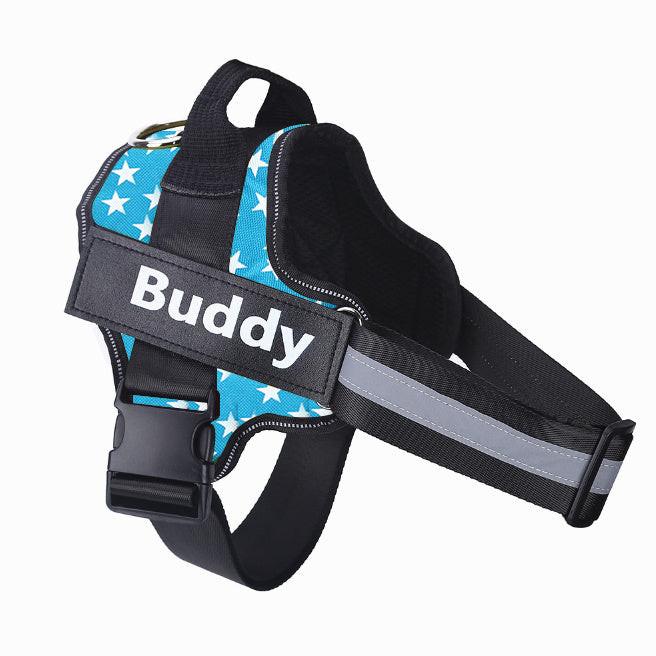 Personalized Dog Harness NO PULL Reflective Breathable Adjustable Pet Harness Vest For Small Large Dog Custom Patch Pet Supplies.