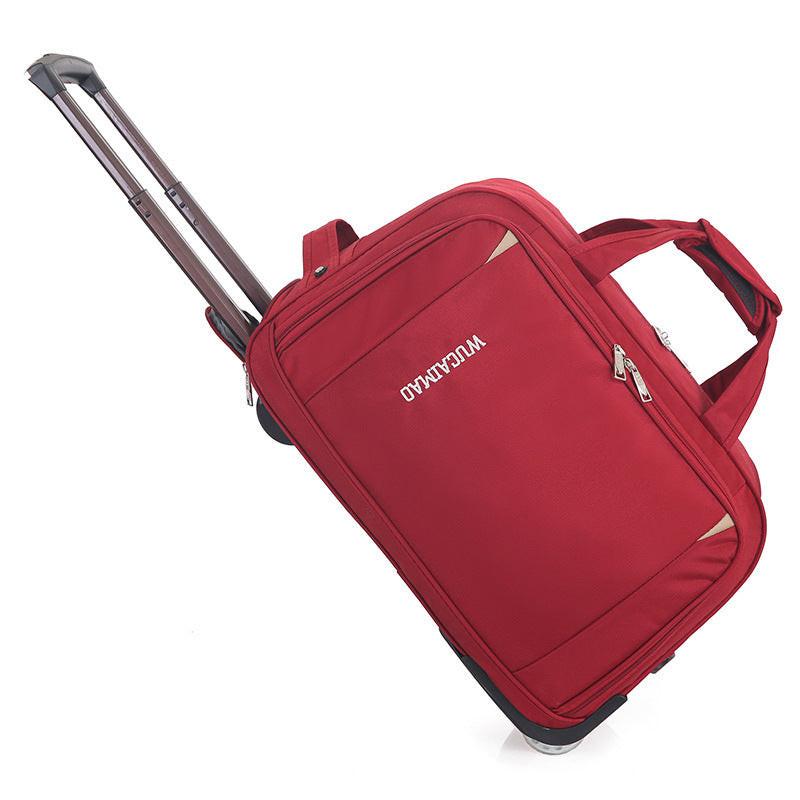 Oxford Cloth Trolley Bag Leisure Travel Folding Luggage.