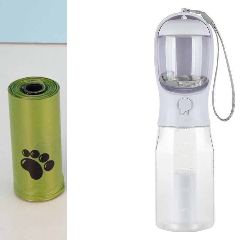 Portable Cat Dog Water Bottle Food Feeder Drinker Poop Dispenser 3 In 1 Leak-proof Multifunctional Dog Water Bottle Pet Products.