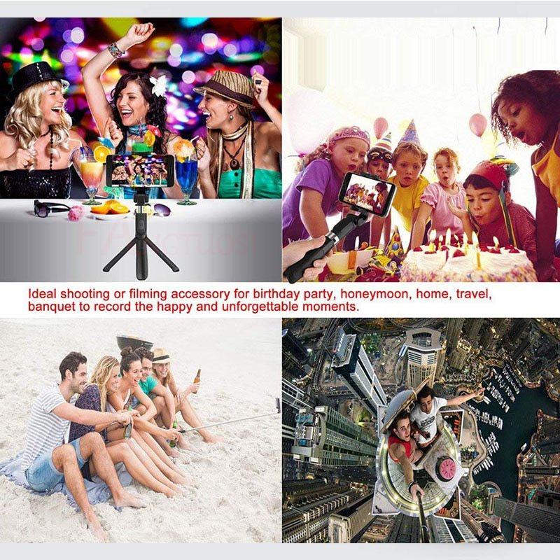 Compatible with Apple, Tripod Selfie Stick Mobile Universal Live Triangle Bracket One Bluetooth Selfie Artifact.