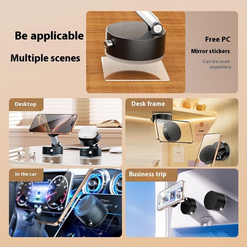 Foldable Magnetic Vacuum Car Phone Holder Foldable Suction Cup With Suction Cup Hands-Free Navigation For Smart Phone.
