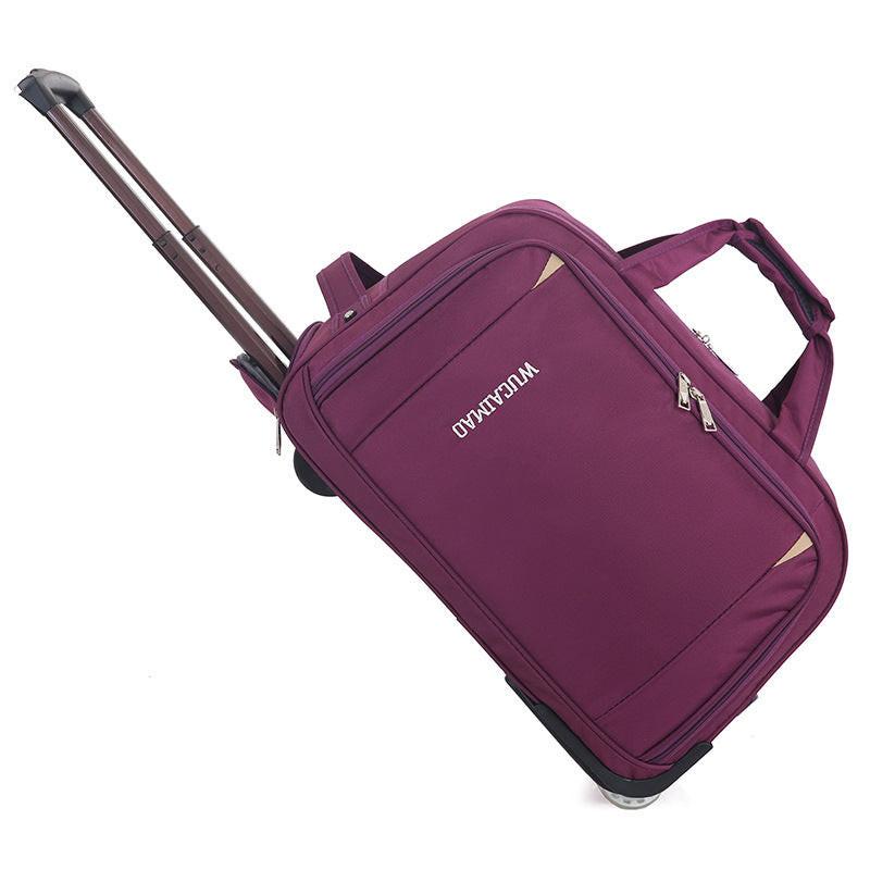 Oxford Cloth Trolley Bag Leisure Travel Folding Luggage.