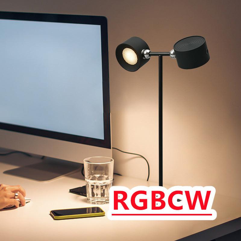 Magnetic Touchable LED USB Rechargeable Table Lamp 360 Rotate Cordless Remote Control Desk Lights Home Bedroom Wall Night Lamp.