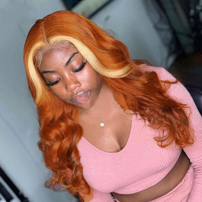 4X4 Human Hair Wig Head Cover Highlights 613.