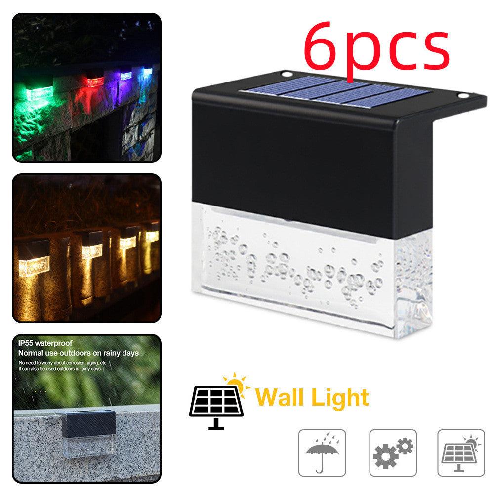 Waterproof New RGB LED Solar Light Step Fence Light.