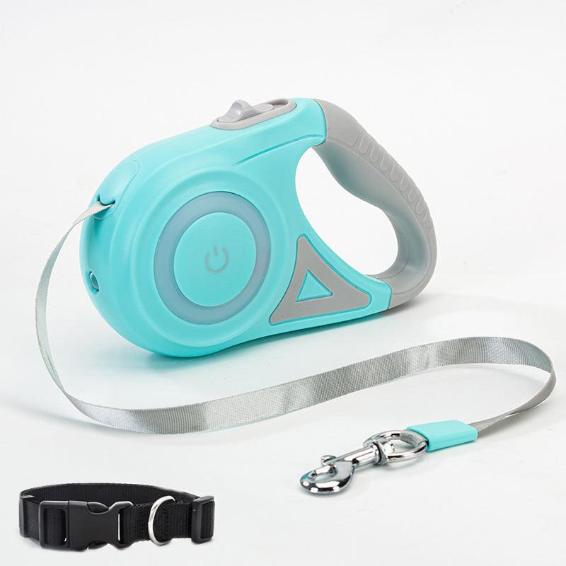 Dog Leash Retractable Leash And Dog Collar Spotlight Automatic Pet Dog Cat Traction Rope For Small Medium Dogs Pet Product.