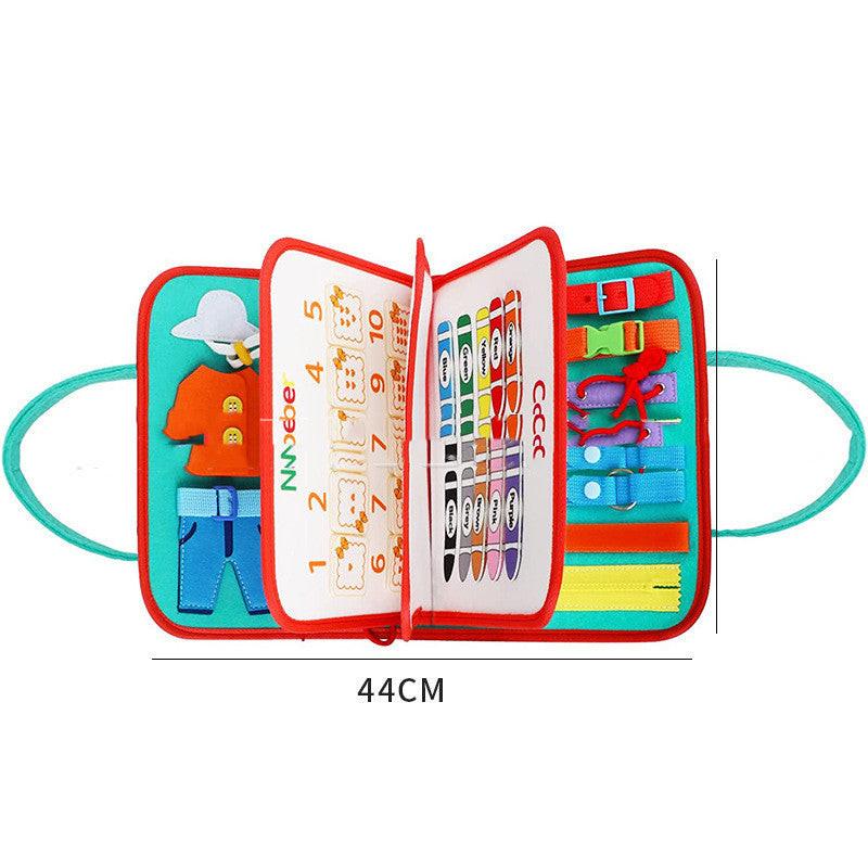 New Busy Book Children's Busy Board Dressing And Buttoning Learning Baby Early Education Preschool Sensory Learning Toy.