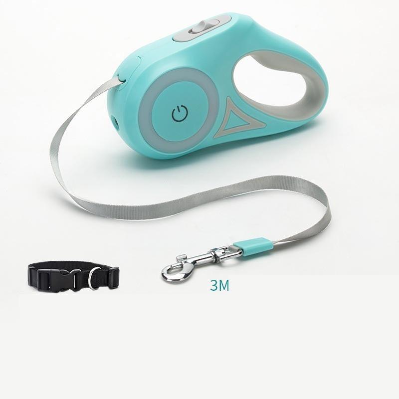 Dog Leash Retractable Leash And Dog Collar Spotlight Automatic Pet Dog Cat Traction Rope For Small Medium Dogs Pet Product.