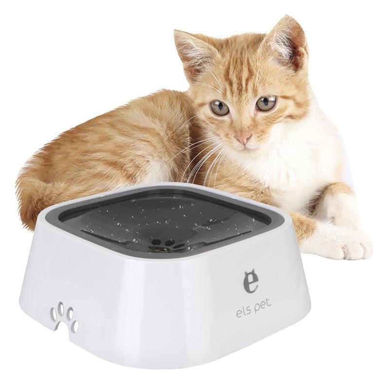 1.5L Cat Dog Water Bowl Carried Floating Bowl Anti-Overflow Slow Water Feeder Dispenser Pet Fountain ABS&PP Dog Supplies.