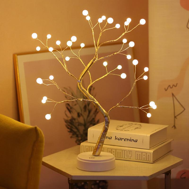 Tree Light Touch Switch Pearl Star Night Light.