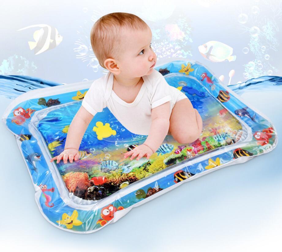 Baby Inflatable Water Mat, Infants Summer Beach Water Mat Patted Pad Water Cushion For Infants Toddlers Summer Activity Play Toys Baby Pillows.