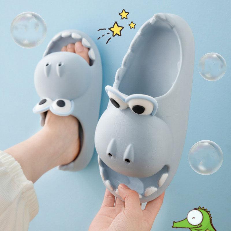 Kids Dinosaur Slippers Wholesale Summer Cartoon Parent Child Outdoor Home EVA Sandals Women Men Kids Cute Slippers Baby Shoes.