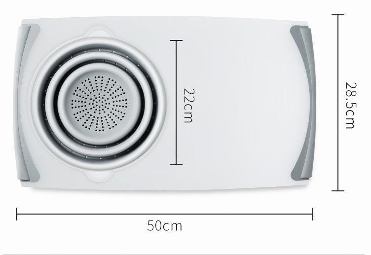 Innovative Multi-Functional 3 in 1 Chopping Board Detachable Folding Drain Basket Sink Cutting Board.