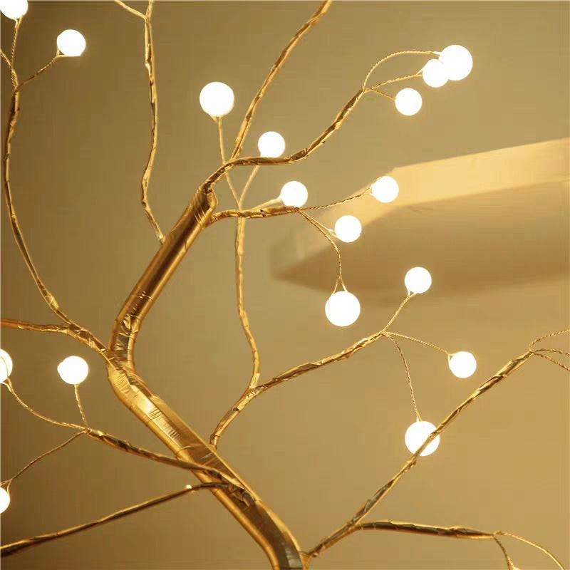Led Copper Wire Light Bedroom Light.