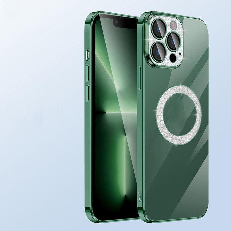 Electroplating Soft Diamond Ring Phone Case Drill Leakage Standard Mobile Phone Case Lens Film.