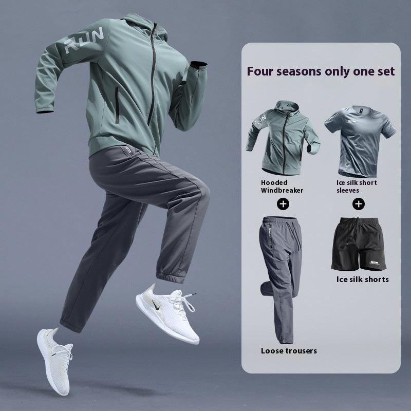 Running Sports Suit Men's Fitness Leisure Speed Training Wear.