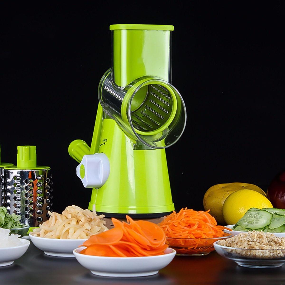 Vegetable Cutter Round Mandoline Slicer Potato Julienne Carrot Grater Cheese.