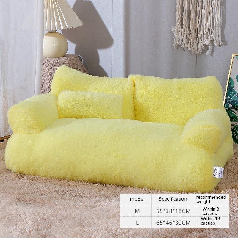 Luxury Cat Bed Sofa Winter Warm Cat Nest Pet Bed For Small Medium Dogs Cats Comfortable Plush Puppy Bed Pet Supplies.